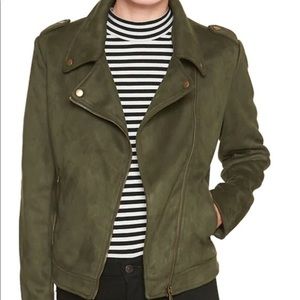 Banana Republic Olive Green Faux Suede Blazer